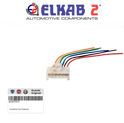 Connettore 6 Pin Fari Posteriori Cablaggio Spina Luci Fanali Fiat, Alfa, Lancia OEM 405116 OEM 51277277 Punto, Panda, Ypsilon, 156, 159